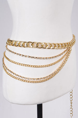 Open image in slideshow, Gold Cuban Link Chainlink Belt
